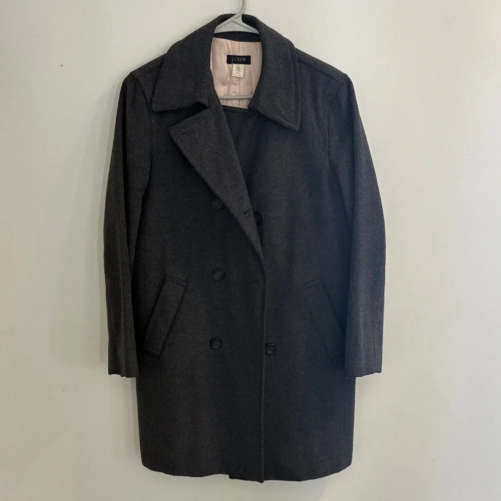 J. Crew Charcoal Wool blend Overcoat